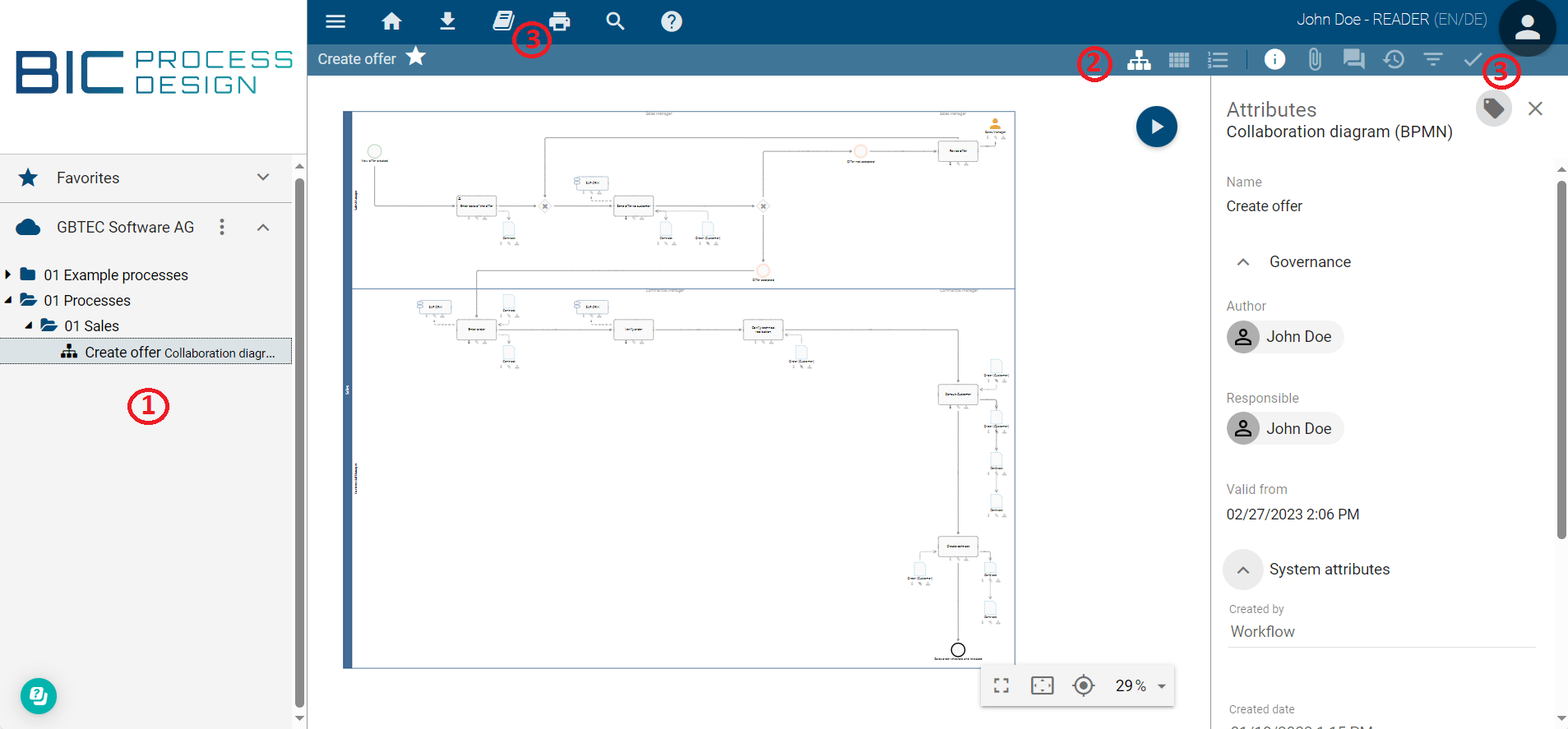 Discover the new user interface — BIC Process Design documentation