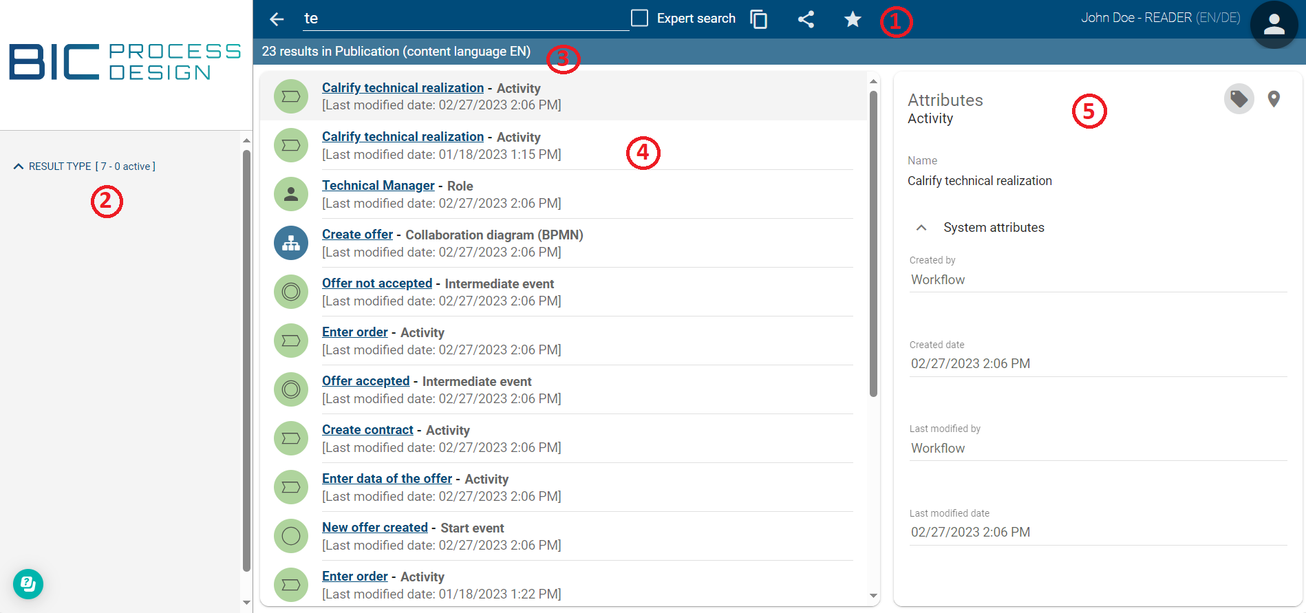 Discover the new user interface — BIC Process Design documentation